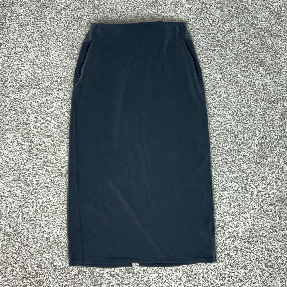 Lululemon Skirt Women 4 Gray Fleece High Rise Softstreme Midi Lounge Office Work